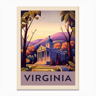 Virginia Vintage Travel Poster Canvas Print