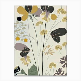 Meadow Rue Wildflower Modern Muted Colours 1 Canvas Print