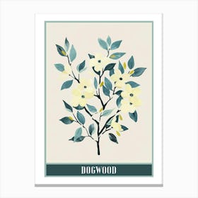 Dogwood Tree Flat Illustration 8 Poster Canvas Print