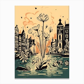 Amsterdam, Flower Collage 2 Canvas Print