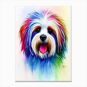 Coton De Tulear Rainbow Oil Painting dog Canvas Print