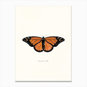Monarch Butterfly Watercolor Canvas Print