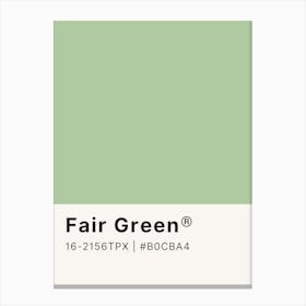 Fair Green Canvas Print