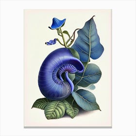 Periwinkle Snail  Botanical Canvas Print