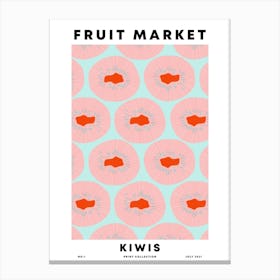 Kiwis Fruit Market Canvas Print