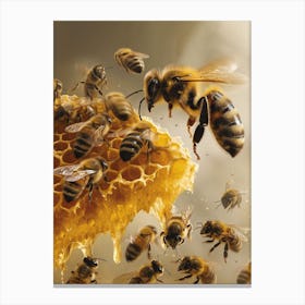 Africanized Honey Bee Realism Illustration 11 Canvas Print