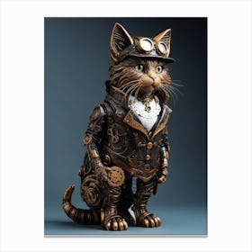 Steampunk Cat 2 Canvas Print