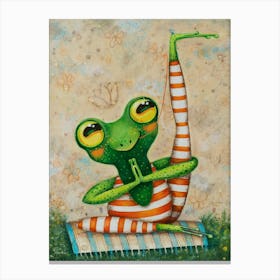 Frog Yoga Canvas Print