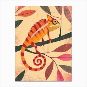 Chameleon Modern Abstract Illustration 2 Canvas Print