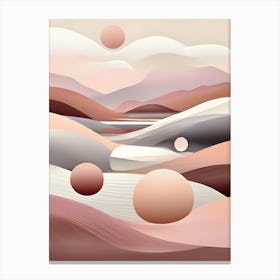 Abstract Landscape With Spheres Canvas Print