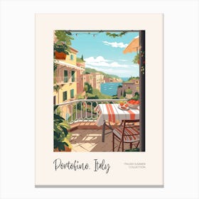 Portofino Cat On A Window 2 Italian Summer Collection Canvas Print