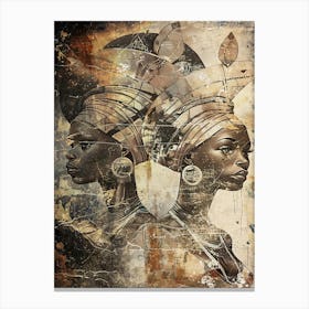 African Ethnic Tribal Illustration Art 15 Canvas Print