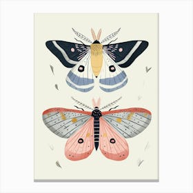 Colourful Insect Illustration Moth 27 Canvas Print