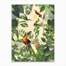 Jungle Toucan Yellow Canvas Print