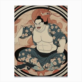 Sumo Wrestlers Japanese 5 Canvas Print