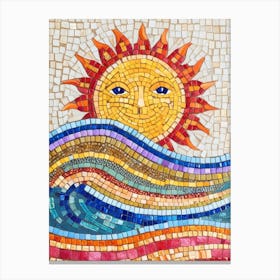 Mosaic Sun Canvas Print