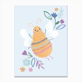 Cute Critters Bee Kids Canvas Print