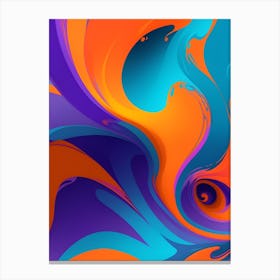 Abstract Colorful Waves Vertical Composition 42 Canvas Print