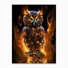 Fire Owl Canvas Print