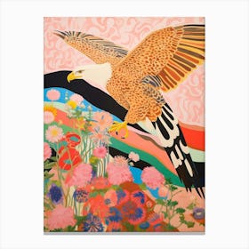Maximalist Bird Painting Bald Eagle 1 Canvas Print