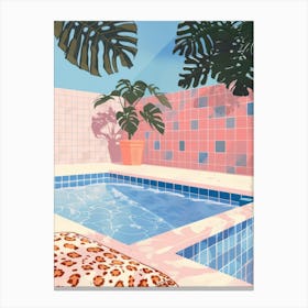 Pool With A Leopard Print Canvas Print