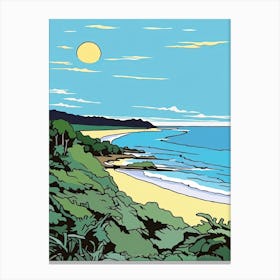 Minimal Design Style Of Byron Bay, Australia 2 Canvas Print