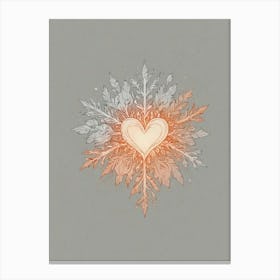 Snowflake Heart Canvas Print