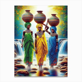 Three African Sisters Canvas Print