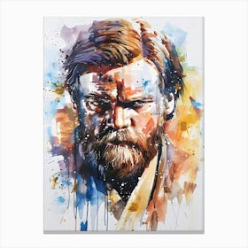 Obi Wan Kenobi Watercolor Canvas Print