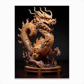 Chinese Dragon Elements 3d 3 Canvas Print