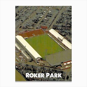 Roker Park, Sunderland, Stadium, Football, Art, Soccer, Wall Print, Art Print Canvas Print