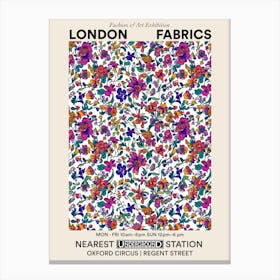 Poster Iris Impress London Fabrics Floral Pattern 4 Canvas Print