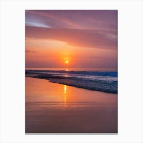 Sunset On The Beach Canvas Print