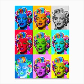 Marilyn Neon | Warhol style Canvas Print