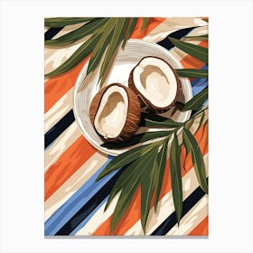 Coconut Fruit Summer Illustration 2 Canvas Print