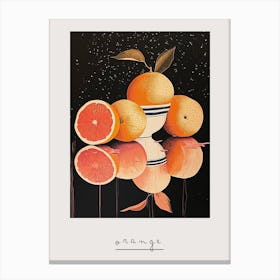 Art Deco Orange Reflection Poster Canvas Print