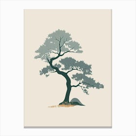 Alder Tree Minimal Japandi Illustration 2 Canvas Print