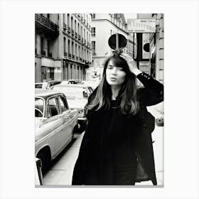 Francoise Hardy On A Street In France Canvas Print