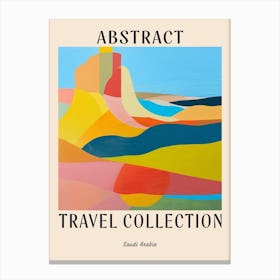 Abstract Travel Collection Poster Saudi Arabia 1 Canvas Print