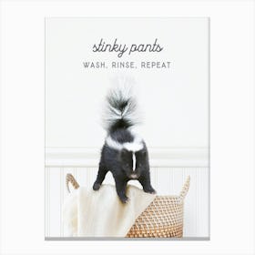 Baby Skunk Stinky Pants Wash, Rinse, Repeat Canvas Print
