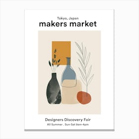 Tokyo, Japan Designers Discovery Fair Poster Canvas Print