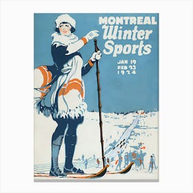 Montreal Winter Sports Canvas Print