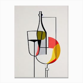 Gimlet Picasso Line Drawing Cocktail Poster Canvas Print