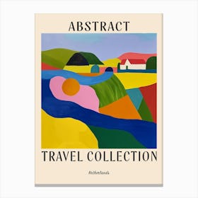 Abstract Travel Collection Poster Netherlands 2 Canvas Print