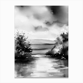 Black And White Painting 22 Canvas Print