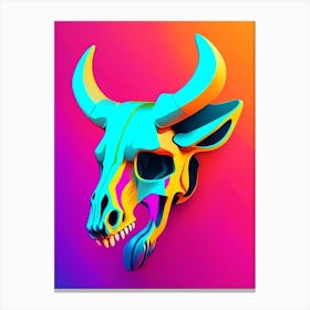Animal Skull Pop Art Canvas Print