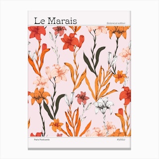 Le Marais Botanical Canvas Print