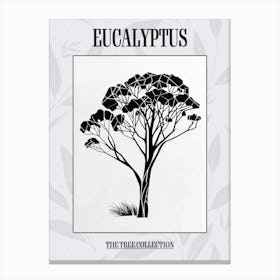 Eucalyptus Tree Simple Geometric Nature Stencil 2 Poster Canvas Print
