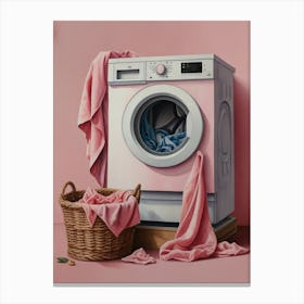 Pink Washing Machine 1 Canvas Print