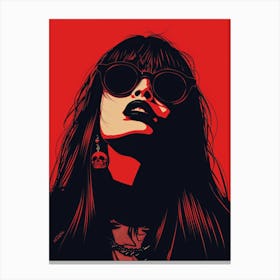 Woman In Sunglasses 15 Canvas Print